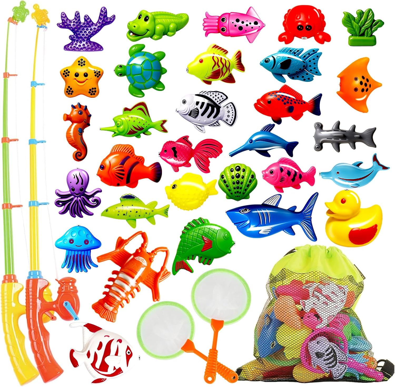 Goody King Magnetic Fishing Game Pool Party Pole Rod Net