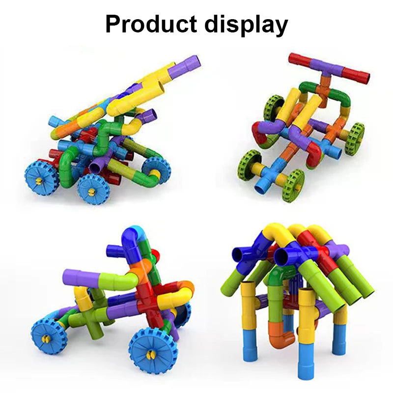 Pipeline Building Block Water Pipe Brain Toy for Kids