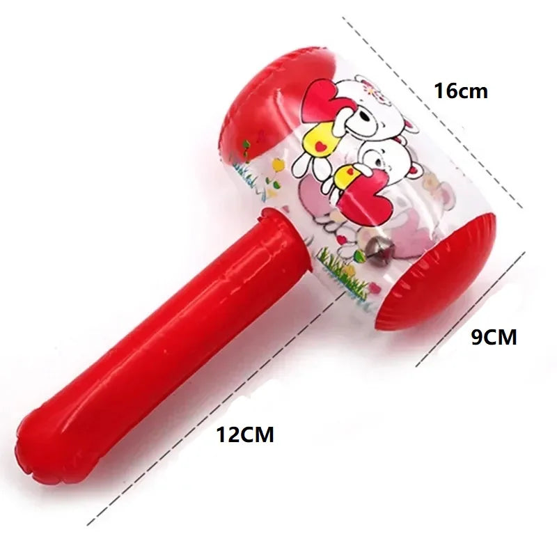 3PCS Inflatable Hammer Toy with Bell for Kids Party & Beach Games