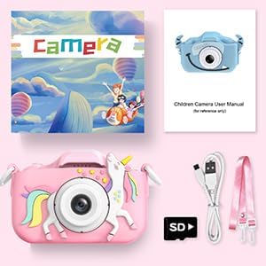 Kids Camera Toys for 3-8 Year Old Girls Boys,Children Digital Video Camcorder Camera with Cartoon Soft Cover, Best Chritmas Birthday Festival Gift for Kids