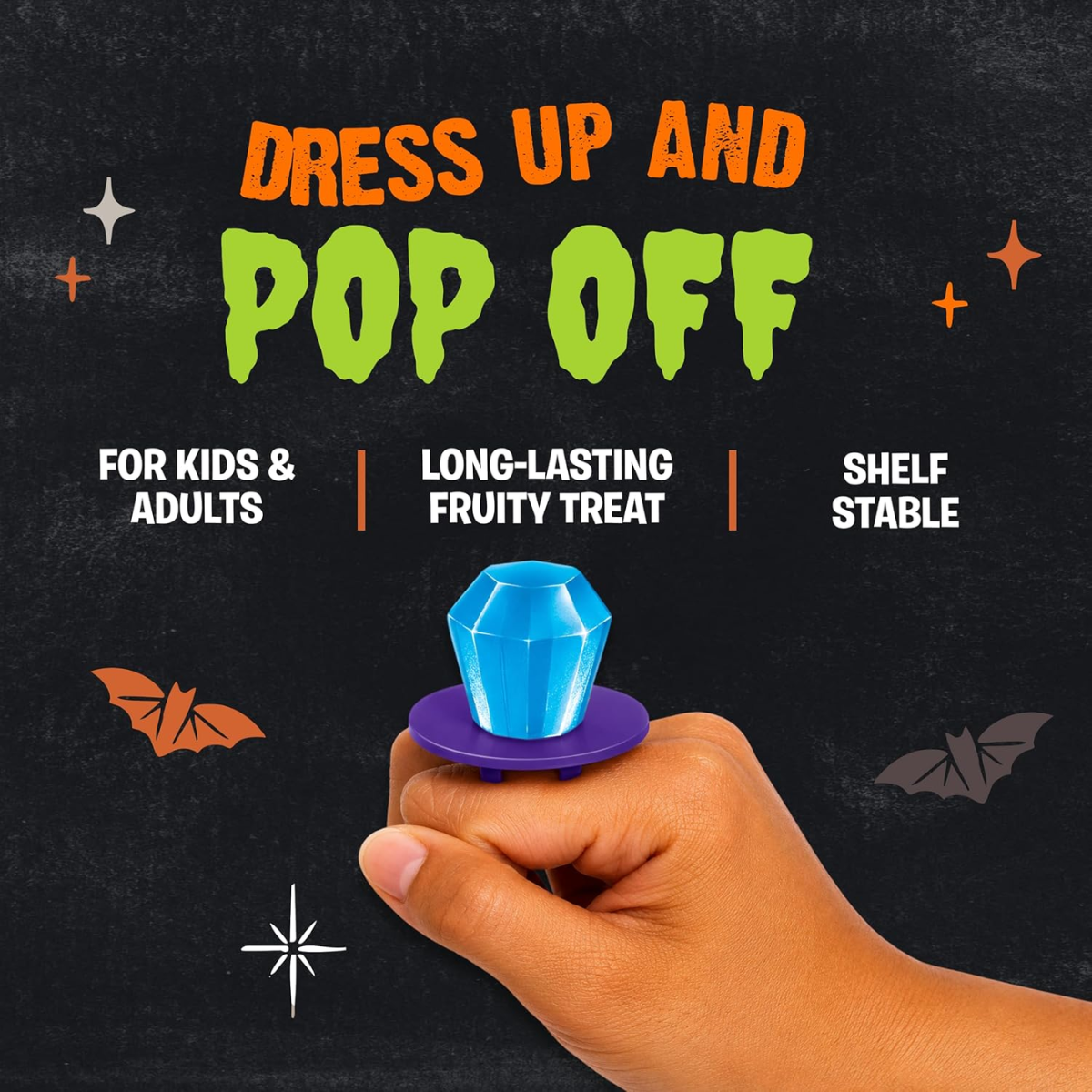Ring Pop Halloween Candy Lollipops, 100 Count, Bulk Party Favors