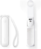 JISULIFE 3 IN 1 Handheld Mini Fan - Portable Fan & Power Bank & Flashlight, 19H Max Cooling, USB Rechargeable, Pocket-Sized for Travel, Cruise, Concerts, Makeup, 2026 Summer Gifts for Women