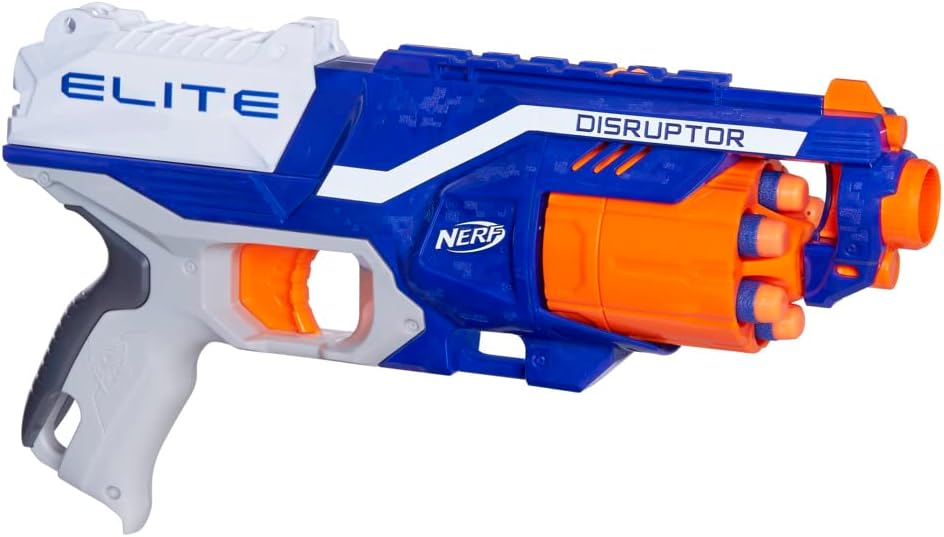 Elite Disrupter Blaster - 6-Dart Rotating Drum, Slam Fire