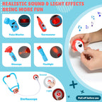 Meland Toy Doctor Kit for Girls - Pretend Play Doctor Set with Carrying Case,Stethoscope Toy & Dress Up Costume - Doctor Play Set for Girls Toddlers Ages 3 4 5 6 Year Old for Role Play Gift