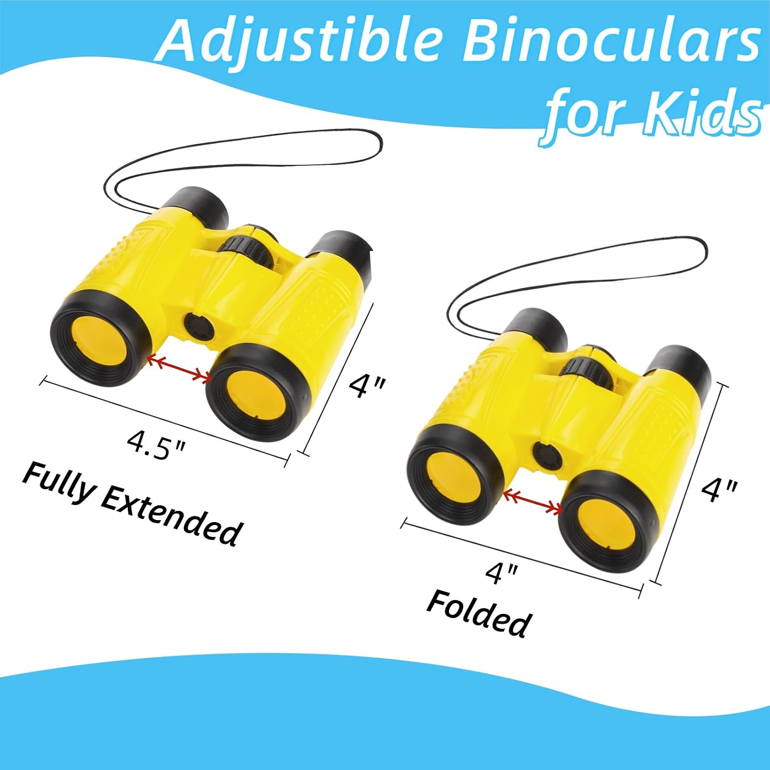 Eorbow 20 Pack Binoculars Toy for Kids, Kids Binoculars with Compass and Neck String, Nature Exploration Toys, Party Favors Learning Gifts for Sightseeing, Camping Adventure, Birdwatching