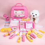 Meland Toy Doctor Kit for Girls - Pretend Play Doctor Set with Carrying Case,Stethoscope Toy & Dress Up Costume - Doctor Play Set for Girls Toddlers Ages 3 4 5 6 Year Old for Role Play Gift