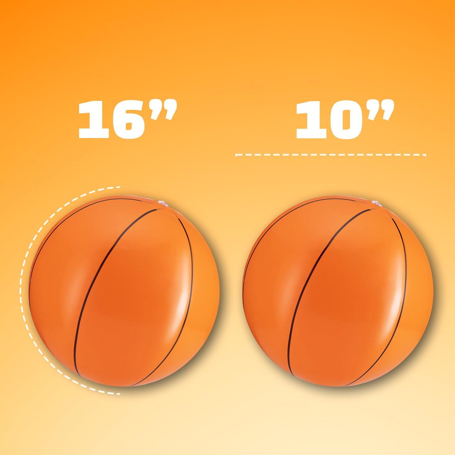 Inflatable Balls (Pack of 12) 16-inch, Beach Balls Bulk for Beach Toys & Birthday Party Decorations & Party Favors for Kids, Goodie Bags Stuffers