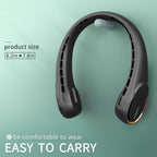 FrSara Portable Fan, Personal Neck Fan that Blows Cold Air, Upgraded 4000mAh,Long Endurance,Upgraded air volume,Easier to Use,360° Cooling,No Hair Twisting,Non-Slip Material,Rechargeable,3-Speed