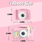 Kids Camera Toys for 3-8 Year Old Girls Boys,Children Digital Video Camcorder Camera with Cartoon Soft Cover, Best Chritmas Birthday Festival Gift for Kids