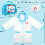Meland Toy Doctor Kit for Girls - Pretend Play Doctor Set with Carrying Case,Stethoscope Toy & Dress Up Costume - Doctor Play Set for Girls Toddlers Ages 3 4 5 6 Year Old for Role Play Gift