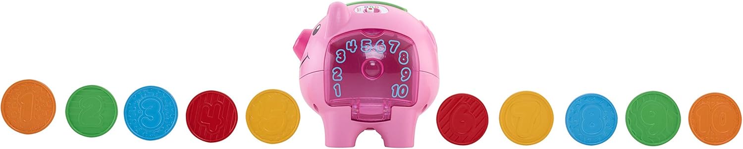 Baby & Toddler Toy Laugh & Learn Smart Stages Piggy Bank with Educational Songs & Phrases for Infants Ages 6+ Months