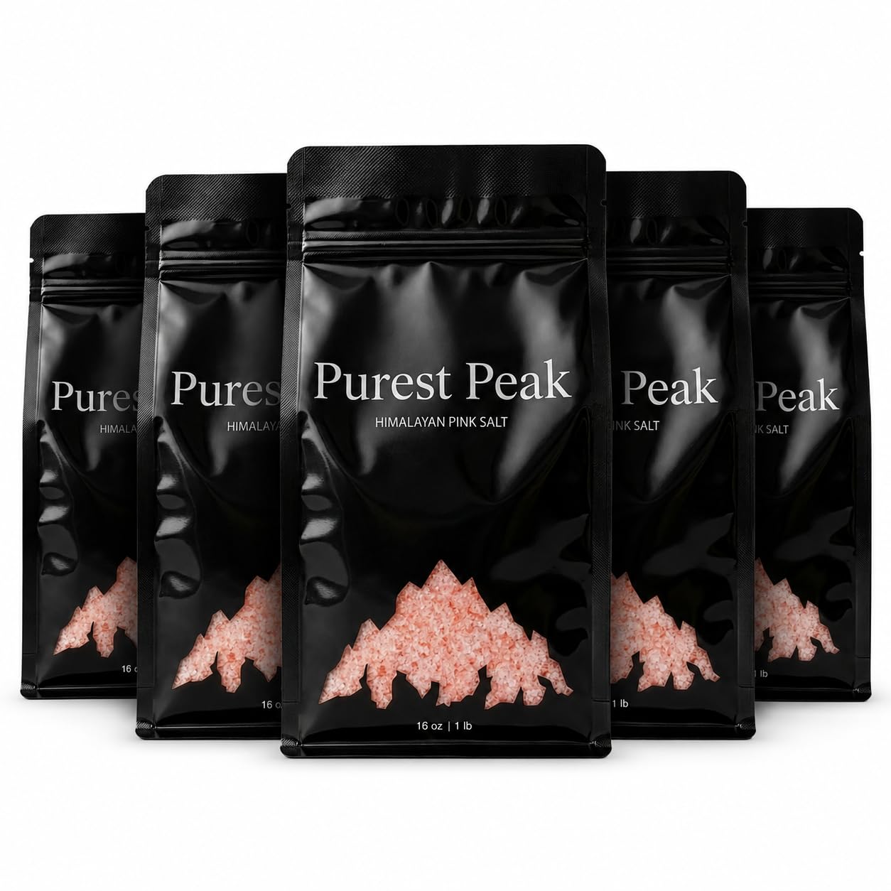 Purest Peak Fine Grain Himalayan Pink Salt – Pure Gourmet Food Grade Chef Salt, Fine Grain Sea Salt, Natural Rock Salt, Kosher, Vegan, and Gluten Free