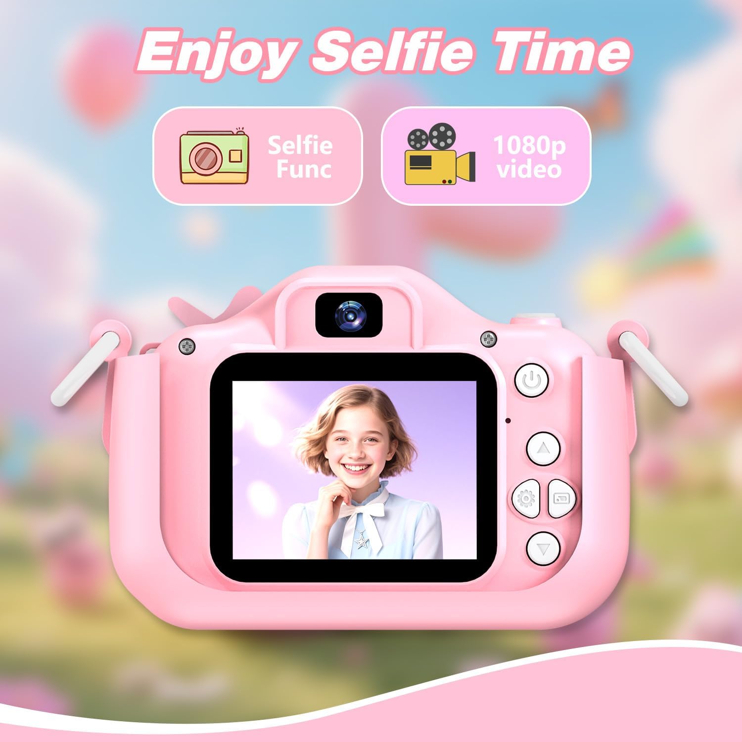 Kids Camera Toys for 3-8 Year Old Girls Boys,Children Digital Video Camcorder Camera with Cartoon Soft Cover, Best Chritmas Birthday Festival Gift for Kids