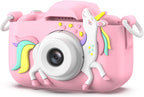 Kids Camera Toys for 3-8 Year Old Girls Boys,Children Digital Video Camcorder Camera with Cartoon Soft Cover, Best Chritmas Birthday Festival Gift for Kids