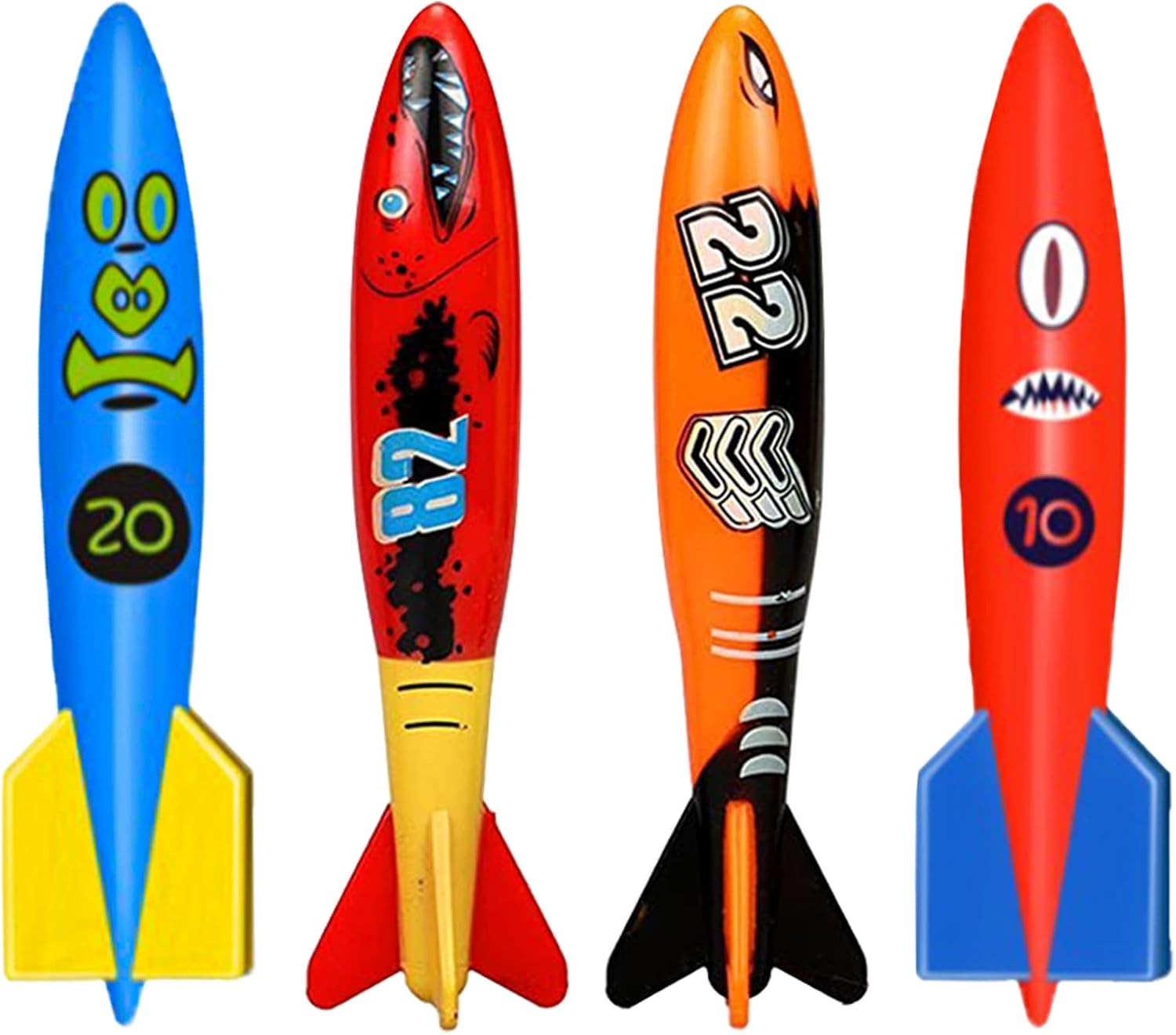 Jasonwell Pool Diving Toys Games - Swimming Pool Toys with Dive Sticks and Rings Underwater Treasures Torpedo Bandits Fish Toy etc Fun Water Swim Toy for Boys Girls Adults Kids Teens