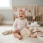 Baby Girl Monthly Milestone Signs, 1-12 Monthly Baby Milestone Girl, Newborn Photography Props Double-Sided, Nursery Decor for Girls