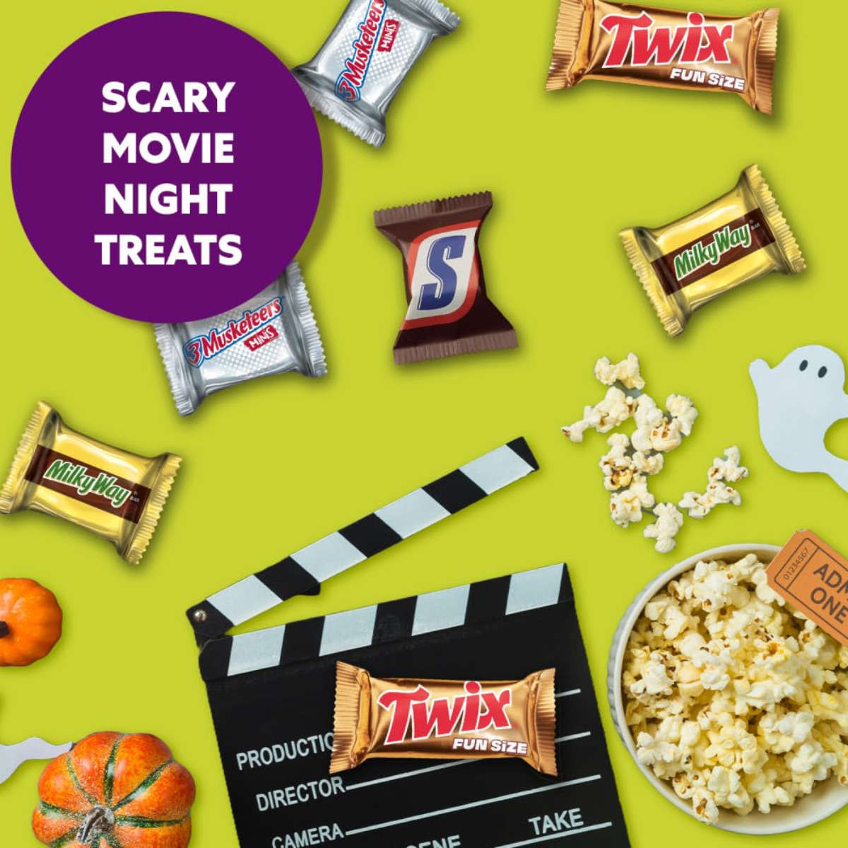 SNICKERS, TWIX, MILKY WAY & 3 MUSKETEERS Halloween Candy, Mini Chocolate Halloween Candy Mix Variety Pack for Trick or Treat, Party Favors and More, 150 Ct Bulk Bag