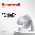 Honeywell TurboForce Air Circulator, Small Tabletop Fan, Quiet Personal Fan for Home or Office, 3 Speeds, 90 Degree Pivoting Head