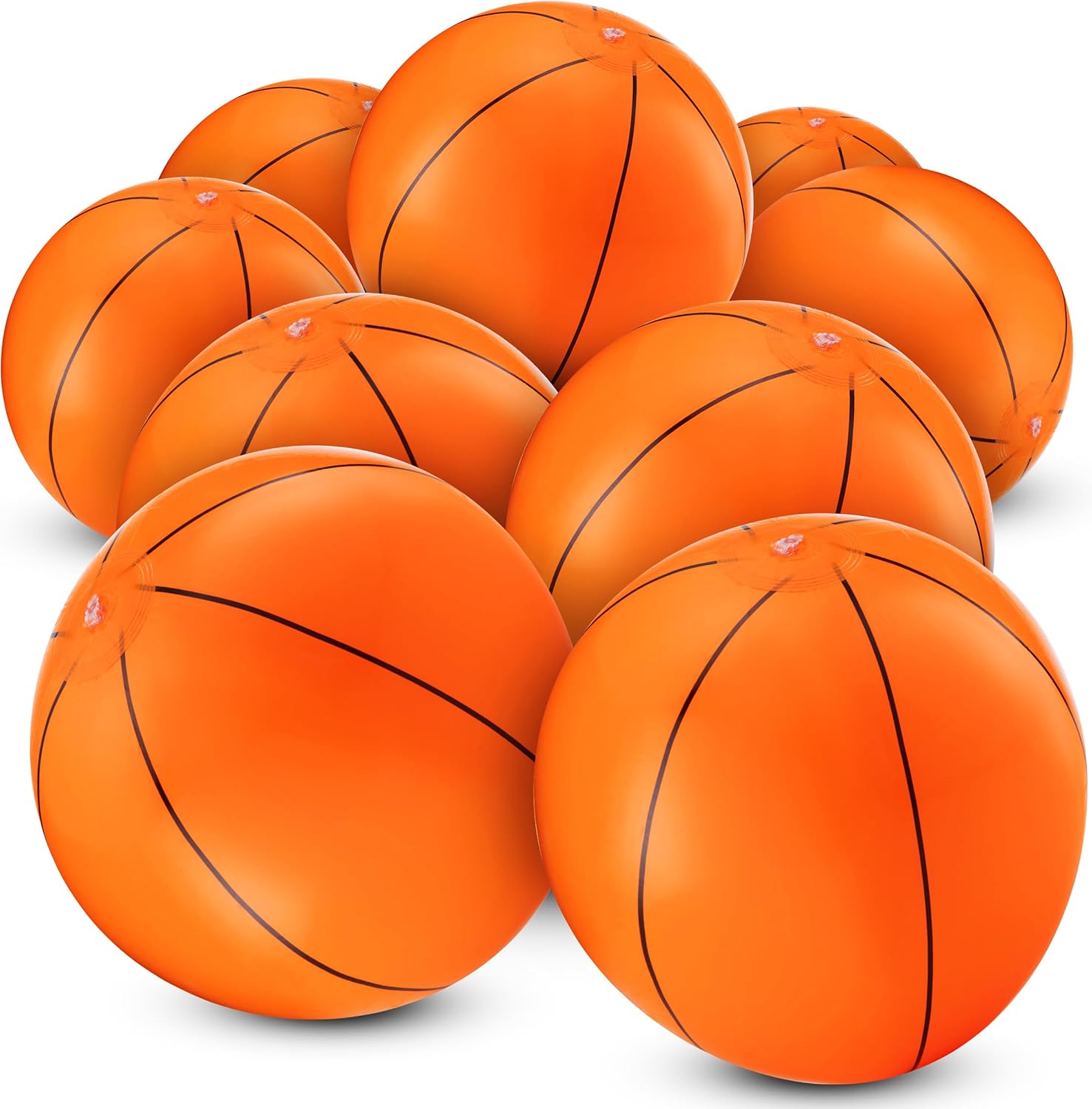Inflatable Balls (Pack of 12) 16-inch, Beach Balls Bulk for Beach Toys & Birthday Party Decorations & Party Favors for Kids, Goodie Bags Stuffers