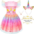 LIMIROLER Princess Dress Up Clothes for Little Girl Role Play Costume Gift Set Princess Dress Up Toys for Toddler Girls