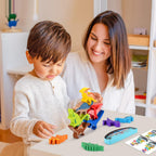 IPOURUP Dinosaur Toys for Kids 3-5: Wooden Stacking Montessori Toys for 3 4 5 6 7 8 Year Old Boys Girls Birthday Gifts for Kid Ages 4-8 Balance Competition Game for Family Stocking Stuffers