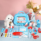 Meland Toy Doctor Kit for Girls - Pretend Play Doctor Set with Carrying Case,Stethoscope Toy & Dress Up Costume - Doctor Play Set for Girls Toddlers Ages 3 4 5 6 Year Old for Role Play Gift