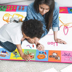 Water Doodle Mat - Kids Color Painting Toy, Gift Set for Toddlers 3-7 | Great Educational Water Doodle Mat - Toddler Painting Toy Gift with Fun Stencils, Magic Pens & Drawing Templates for Kids