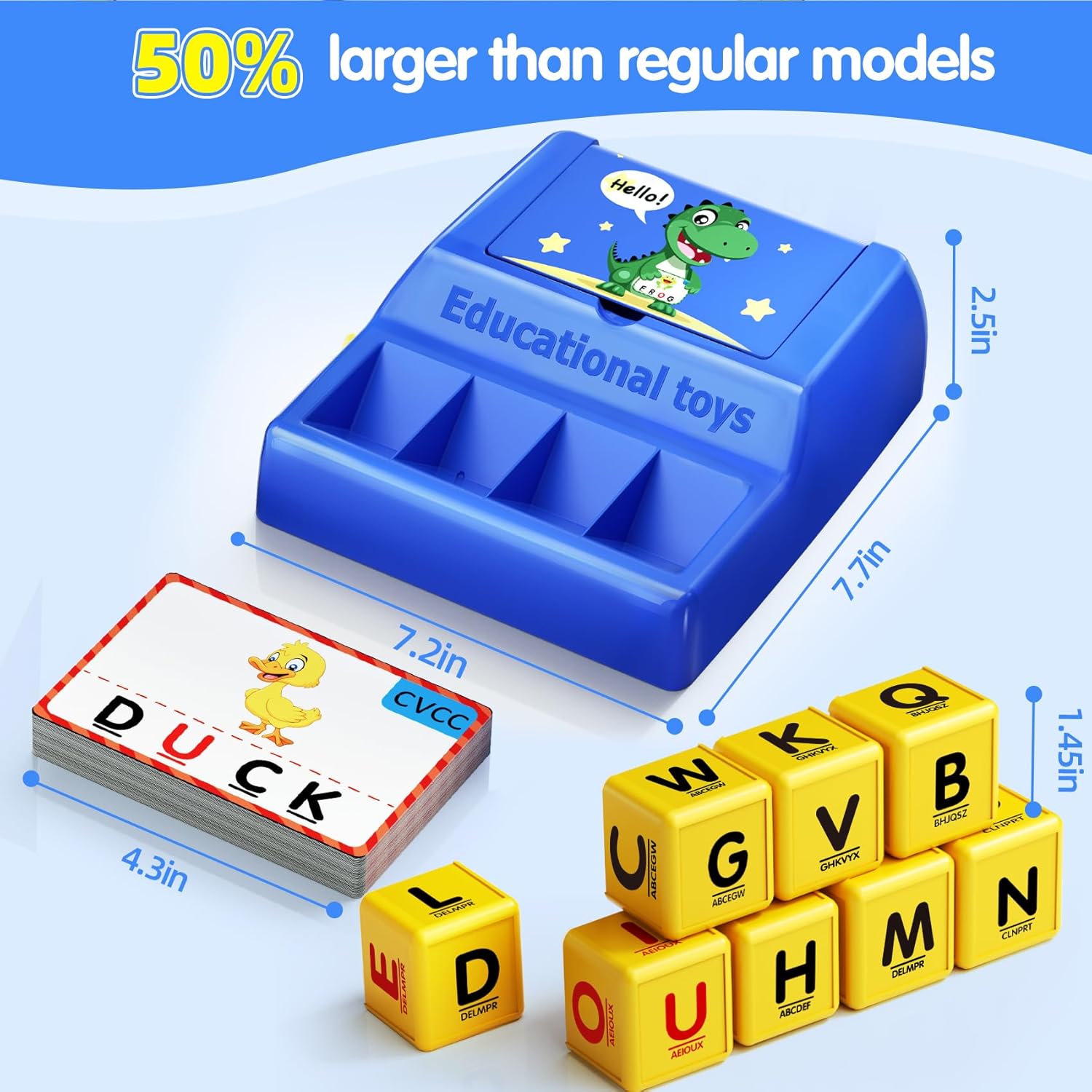 Montessori Matching Letter Game Toys for 3 4 5 Year Old Boy Girl Gifts Kids | Early Educational Learning Spelling Toys for Toddler, Preschool, Bigger Size, Storage Function, Christmas Birthday Gifts