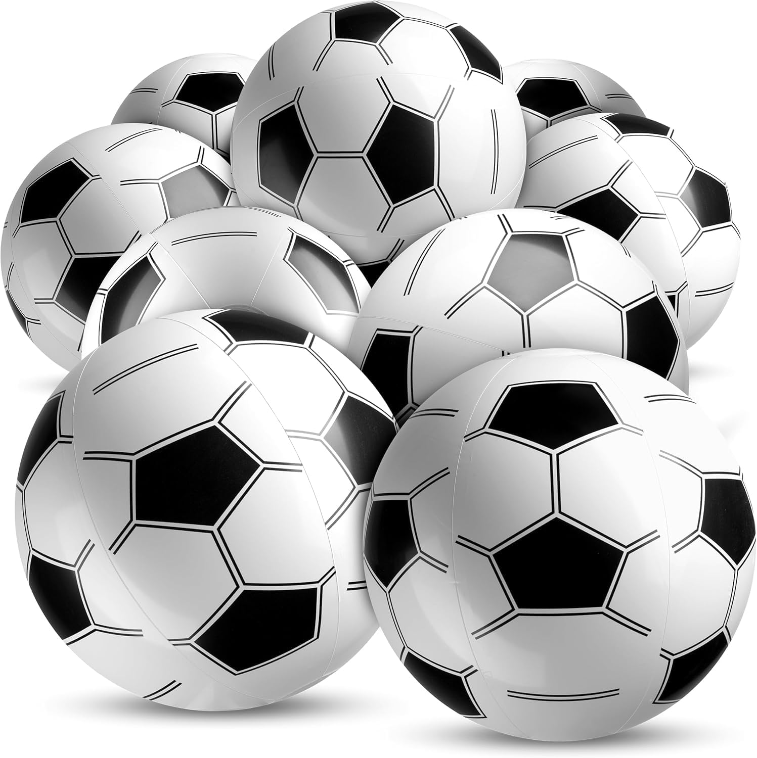 Inflatable Balls (Pack of 12) 16-inch, Beach Balls Bulk for Beach Toys & Birthday Party Decorations & Party Favors for Kids, Goodie Bags Stuffers