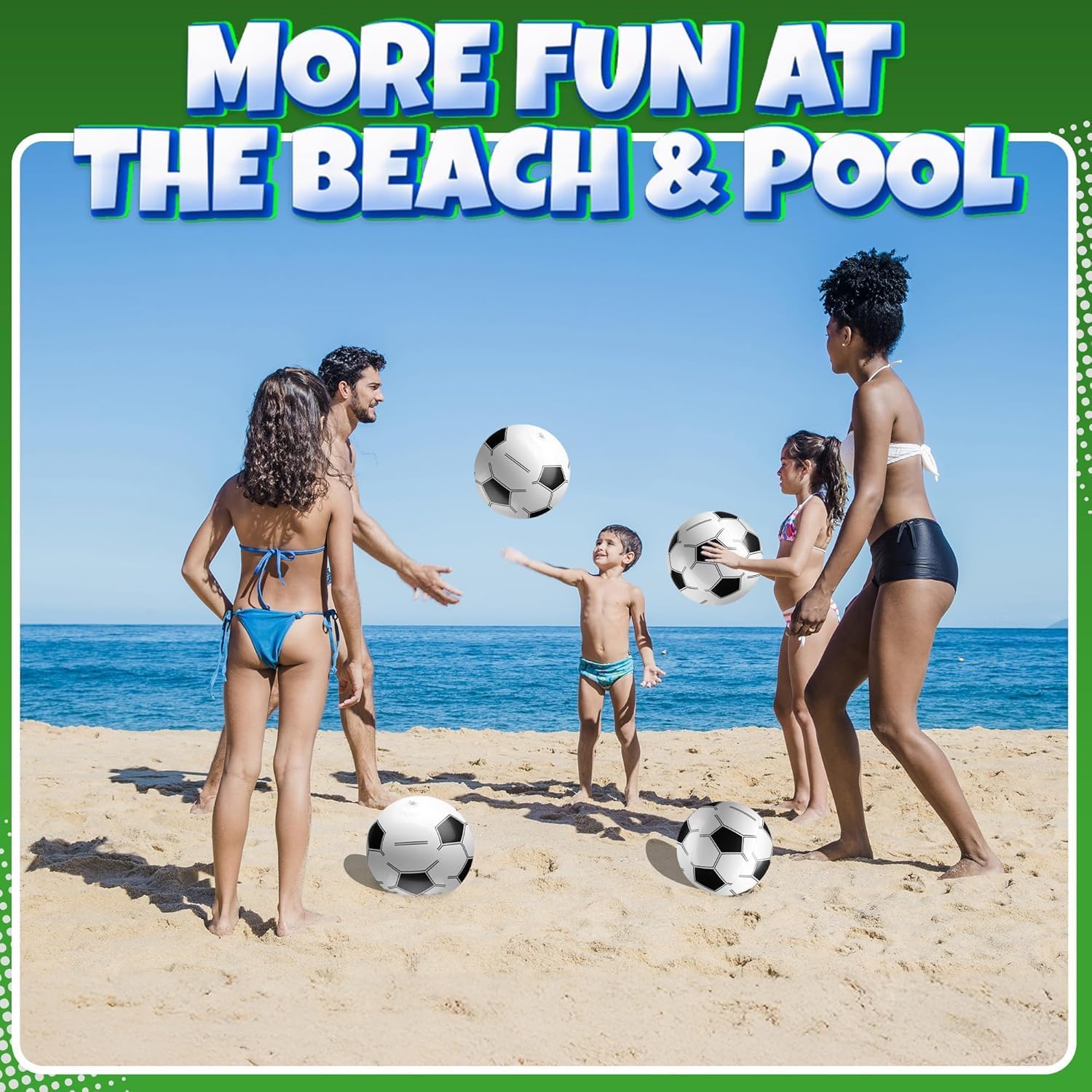 Inflatable Balls (Pack of 12) 16-inch, Beach Balls Bulk for Beach Toys & Birthday Party Decorations & Party Favors for Kids, Goodie Bags Stuffers
