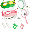2 Sets Bug Catcher for Kids, Bug Catching Kit Gifts with Butterfly Net Toys | Built-in Magnifying Glass Bugs Box, Kids Camping Toys Bugs Collection Outdoor Explorer Kit for Age 3 4 5 6 7 8