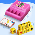 Montessori Matching Letter Game Toys for 3 4 5 Year Old Boy Girl Gifts Kids | Early Educational Learning Spelling Toys for Toddler, Preschool, Bigger Size, Storage Function, Christmas Birthday Gifts