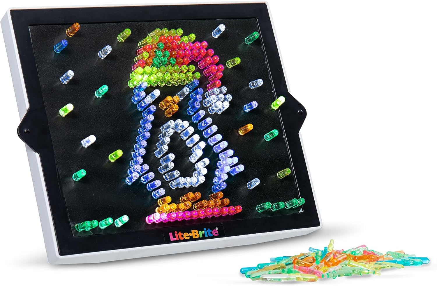 Lite Brite Ultimate Value Retro Toy, 12 Seasonal Templates, Peg Pouch, Light up Creative Activity Toy, Educational Stem, Gift for Girls and Boys, Ages 4+