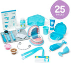 Super Smile Dentist Play Set, 25-Piece Dentist Kit with Oversized Teeth, Large Tools & Accessories, Kids Toys for Girls & Boys 3+