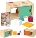 Wood Montessori Toy Object Permanence Box Sort & Find, American Montessori Society Seal of Excellence, Wooden Shape-Sorter Learning Activity for Baby Ages 1+ Years