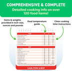 Magnetic Kitchen & Health Reference Cheat Sheet Booklet
