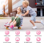 Kids Camera Toys for 3-8 Year Old Girls Boys,Children Digital Video Camcorder Camera with Cartoon Soft Cover, Best Chritmas Birthday Festival Gift for Kids