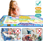 Jasonwell Aqua Water Doodle Mat 40 X 32 Inches Large Magic Drawing Doodling Mat Coloring Mat Educational Toys Christmas Birthday Gifts for Kids Toddler Boys Girls Age 2 3 4 5 6 7 8 Year Old