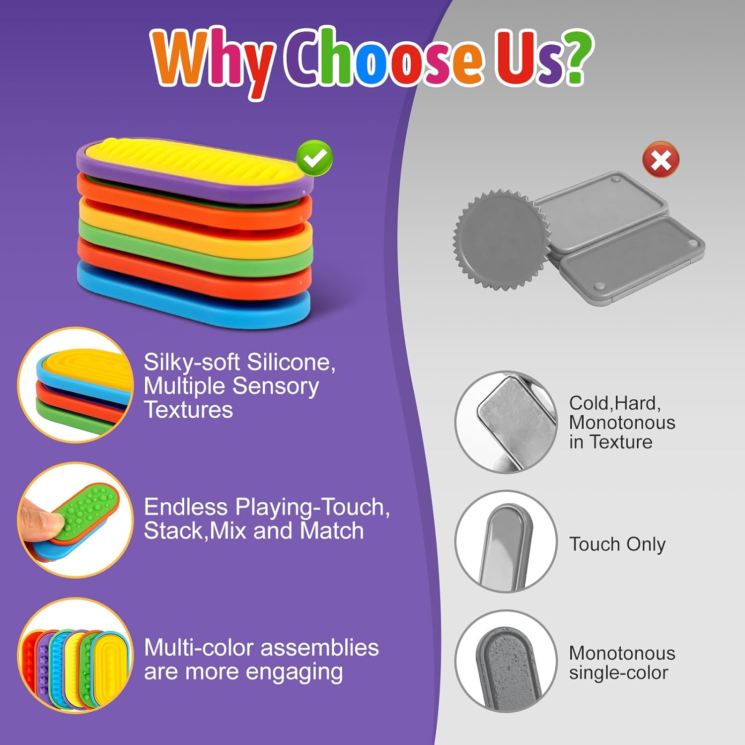 Ziogogco Silicone Magnetic Slider Toys，for Adults & Teens, Relieves Stress and Anxiety in Children with Autism. A Must-Have Toy for Office Desk Toy, Stocking Stuffers for Women Men Teen Gift