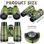 Kids Binoculars with Compass & Neck String – Outdoor Exploration Toy