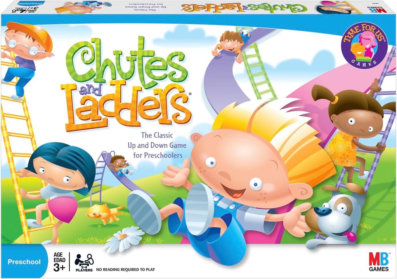 Chutes and Ladders Board Game, 2 to 4 Players, Gift for Kids, Preschool Classroom Games, Ages 3+