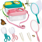 2 Sets Bug Catcher for Kids, Bug Catching Kit Gifts with Butterfly Net Toys | Built-in Magnifying Glass Bugs Box, Kids Camping Toys Bugs Collection Outdoor Explorer Kit for Age 3 4 5 6 7 8