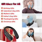 Portable Neck Fan, Personal Wearable Bladeless Fan, 6000mAh USB Rechargeable, 360° Airflow, LED Display, 4-Speeds, Hands Free Fan for Outdoor Indoor, Birthday Gifts for Men Women Dad Mom