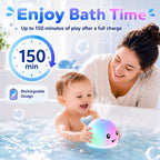 ANGGIKO Baby Bath Toys, Pool Water Table Toy for Babies, Toddler Bath Toys for Kids Ages 1-3, Light Up Whale Bath Toy Sprinkler 1 Year Old Boy Girl Gift Summer Bathtub Fountain Baby Toy 6-12-18 Months