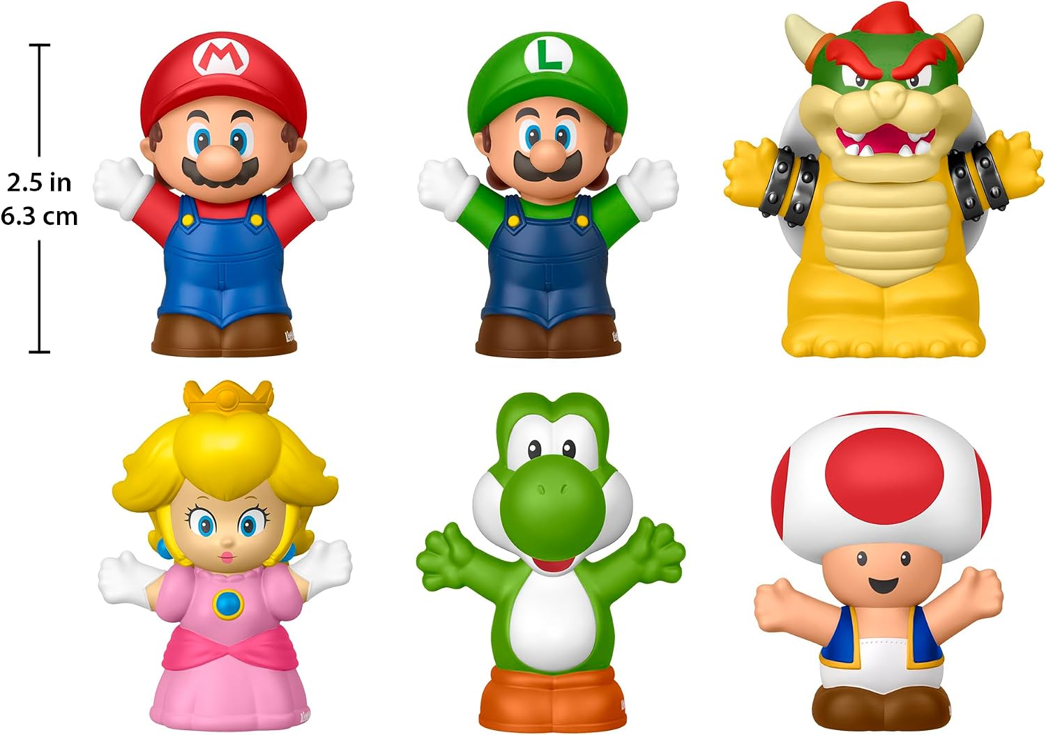 Little People Toddler Toy My Mario 6-Piece Character Figure Set for Preschool Pretend Play Kids Ages 18+ Months