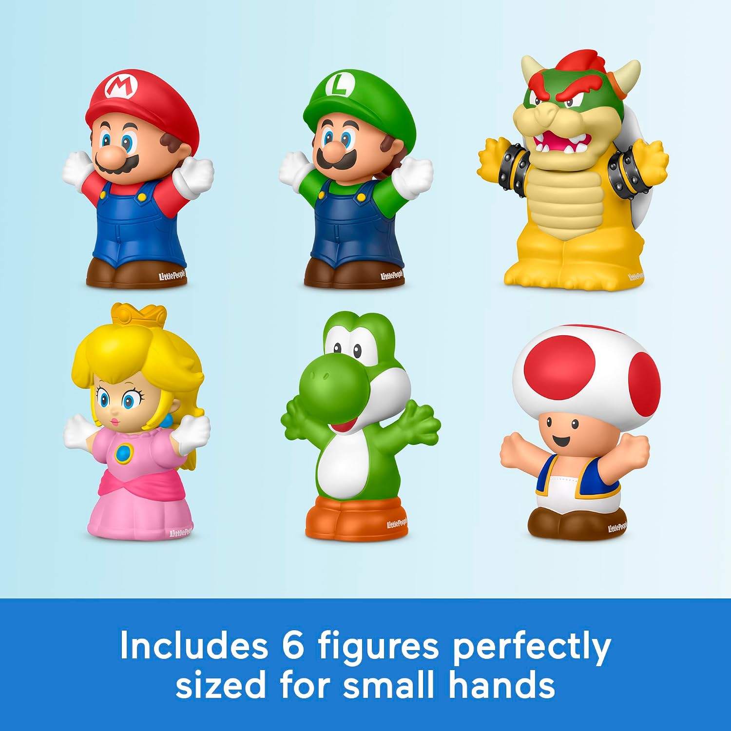 Little People Toddler Toy My Mario 6-Piece Character Figure Set for Preschool Pretend Play Kids Ages 18+ Months