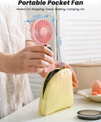 coldSky Portable Handheld Fan, 4000mAh Battery Operated 3 in 1 Multifunction Personal Travel Fans with Digital Display, 90° Foldable Desk Fans with Base, 5 Speed Lash Fan for Makeup/Office