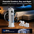 Portable Air Conditioners, 120 °rotating tower fan, portable AC for 3 wind speeds,Storm mode, 8H timing, Evaporative Air Cooler with remote control,750ML water tank, spray,cooling fan for home - white