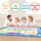 Jasonwell Aqua Water Doodle Mat 40 X 32 Inches Large Magic Drawing Doodling Mat Coloring Mat Educational Toys Christmas Birthday Gifts for Kids Toddler Boys Girls Age 2 3 4 5 6 7 8 Year Old