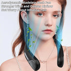 Portable Neck Fan, Personal Wearable Bladeless Fan, 6000mAh USB Rechargeable, 360° Airflow, LED Display, 4-Speeds, Hands Free Fan for Outdoor Indoor, Birthday Gifts for Men Women Dad Mom